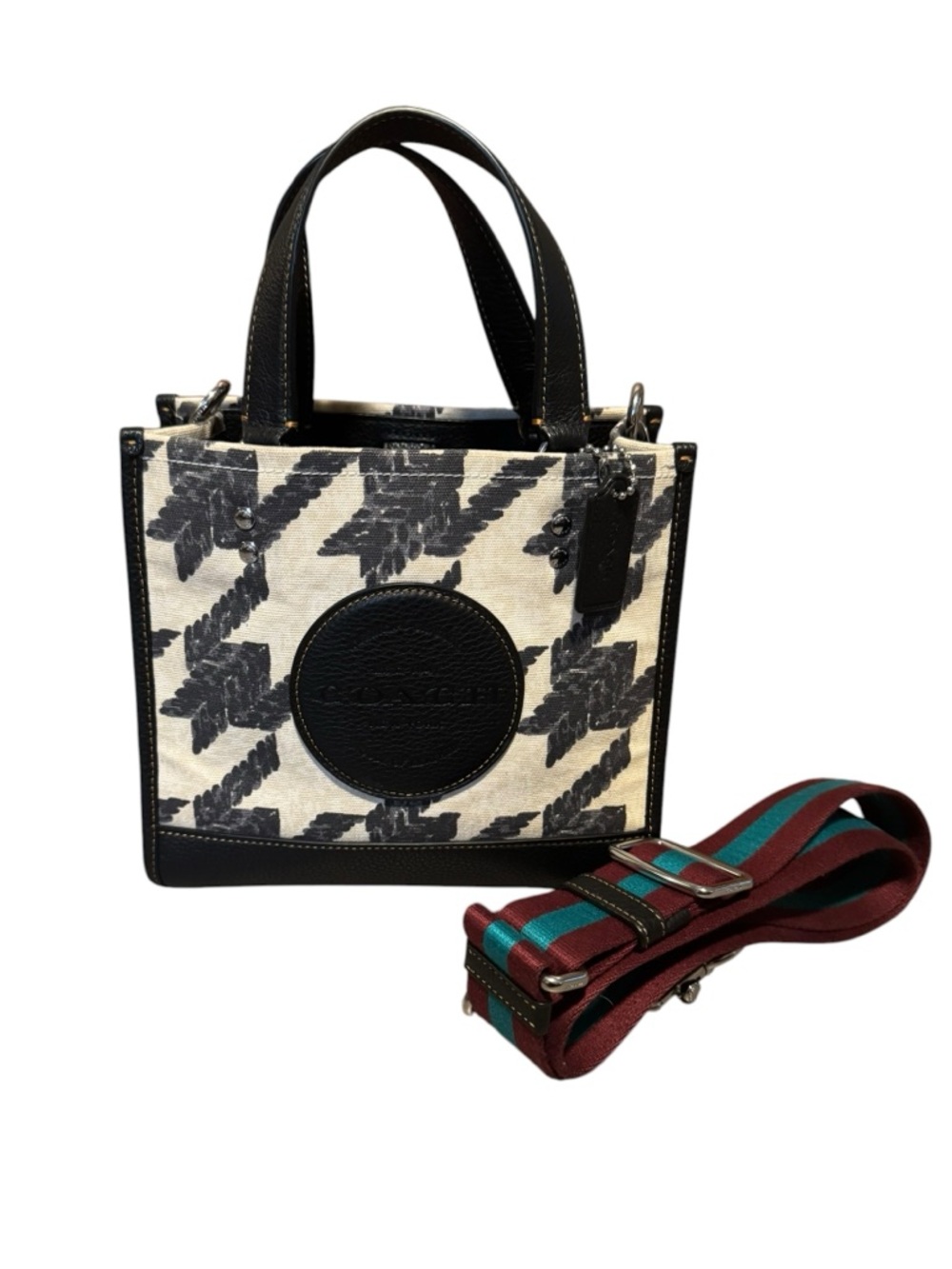 Coach Dempsey Tote 22 in Houndstooth Print